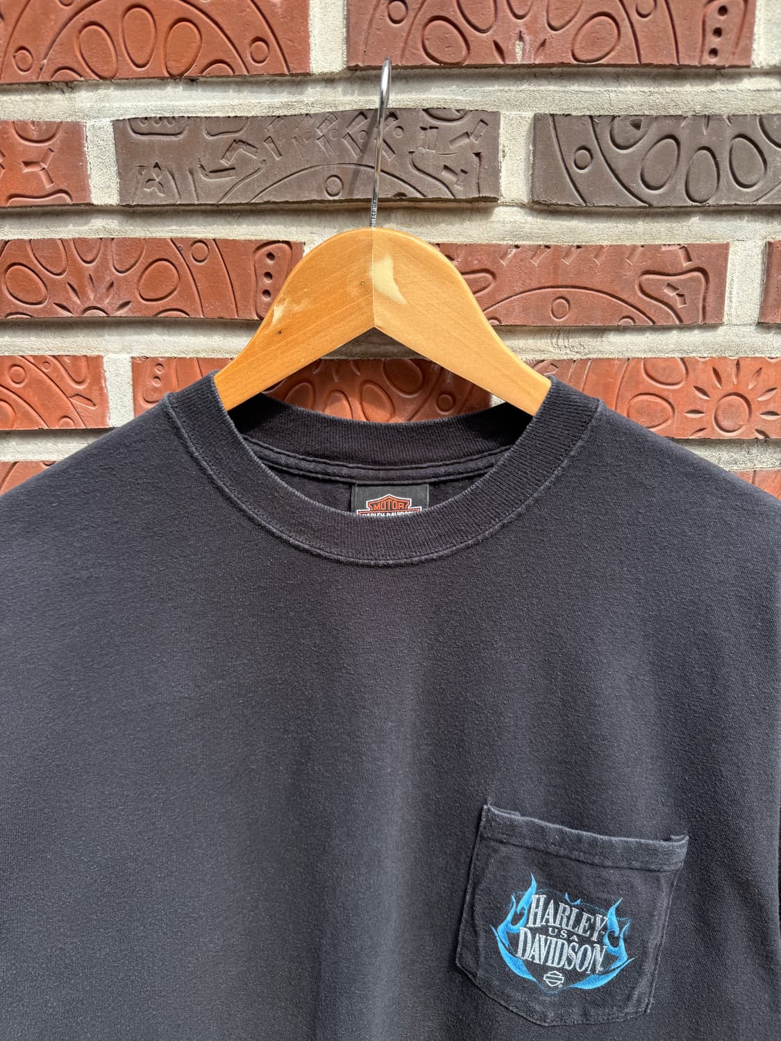 할리데이비슨 00s 블루 플레임 빈티지 티셔츠 상품이미지5