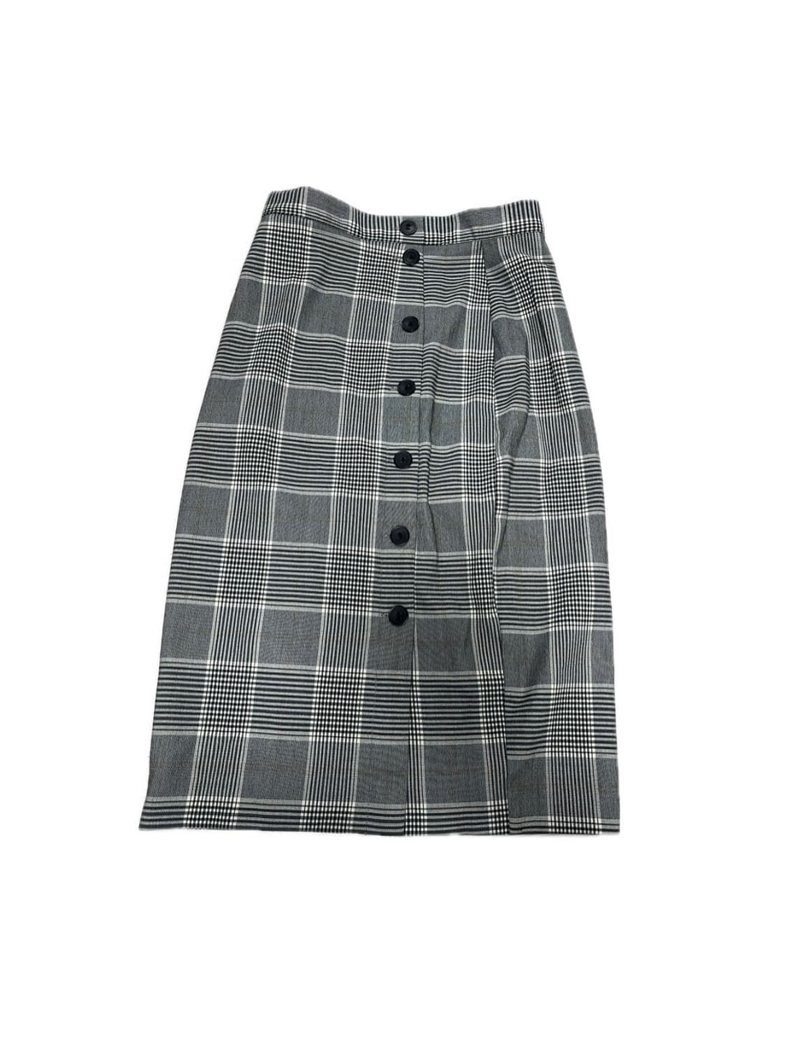 회색 체크 롱스커트 상품이미지1