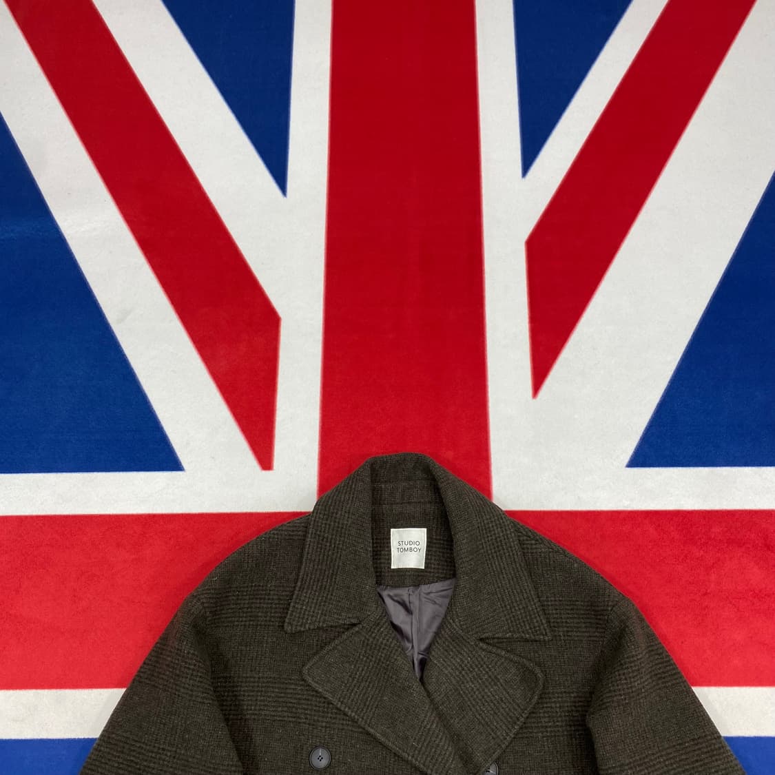 스튜디오톰보이 오버핏 체크코트 여성 Free  상품이미지2