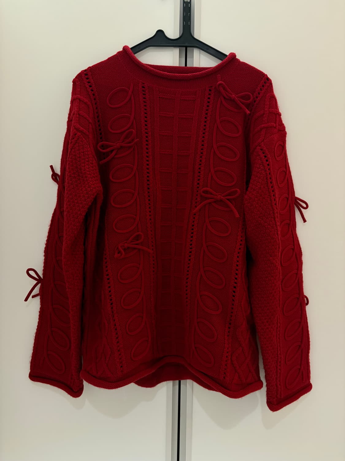 POPPY 레드리본 니트 상품이미지3