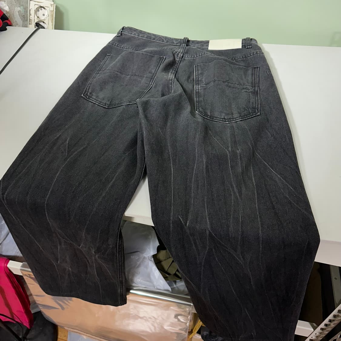 M 데케트 DECET 와이드핏 블랙더티워시드 데님팬츠 청바지 상품이미지6