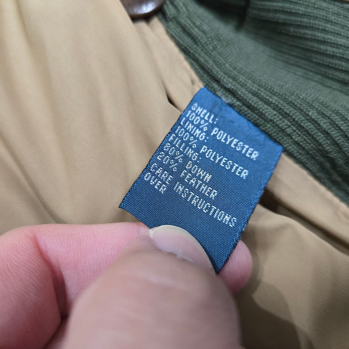 L 폴로랄프로렌 헌팅 밀리터리 오리털 다운 베스트 카키 상품이미지7