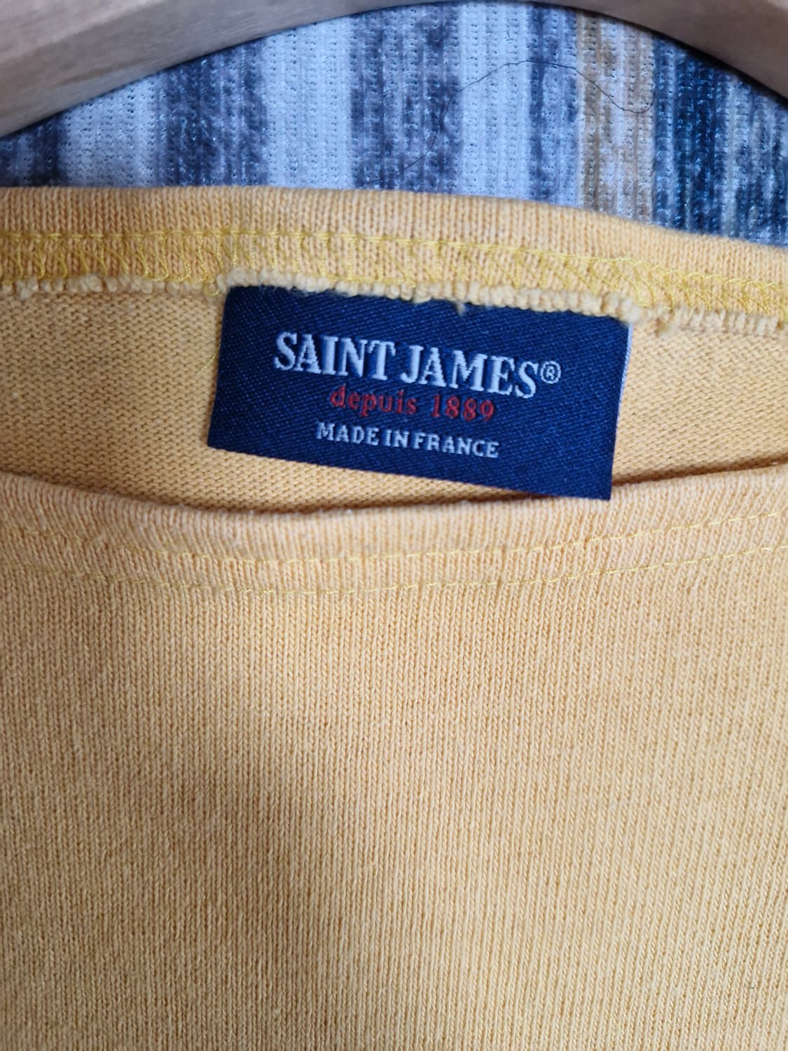 여성 세인트 제임스 엘보패치 티셔츠 옐로 3사이즈 상품이미지3