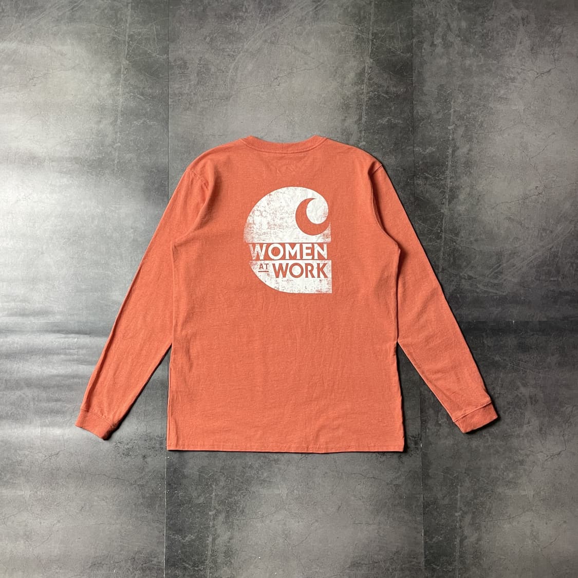 CARHARTT 칼하트 빈티지 오렌지코랄 코튼 긴팔 티셔츠 A00490 상품이미지5