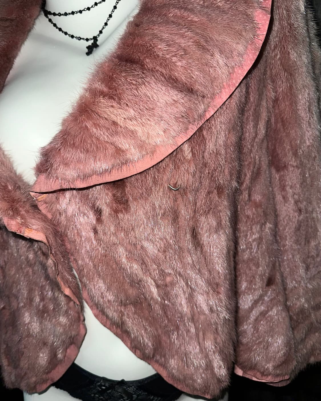 Pink mink fur jacket 상품이미지5