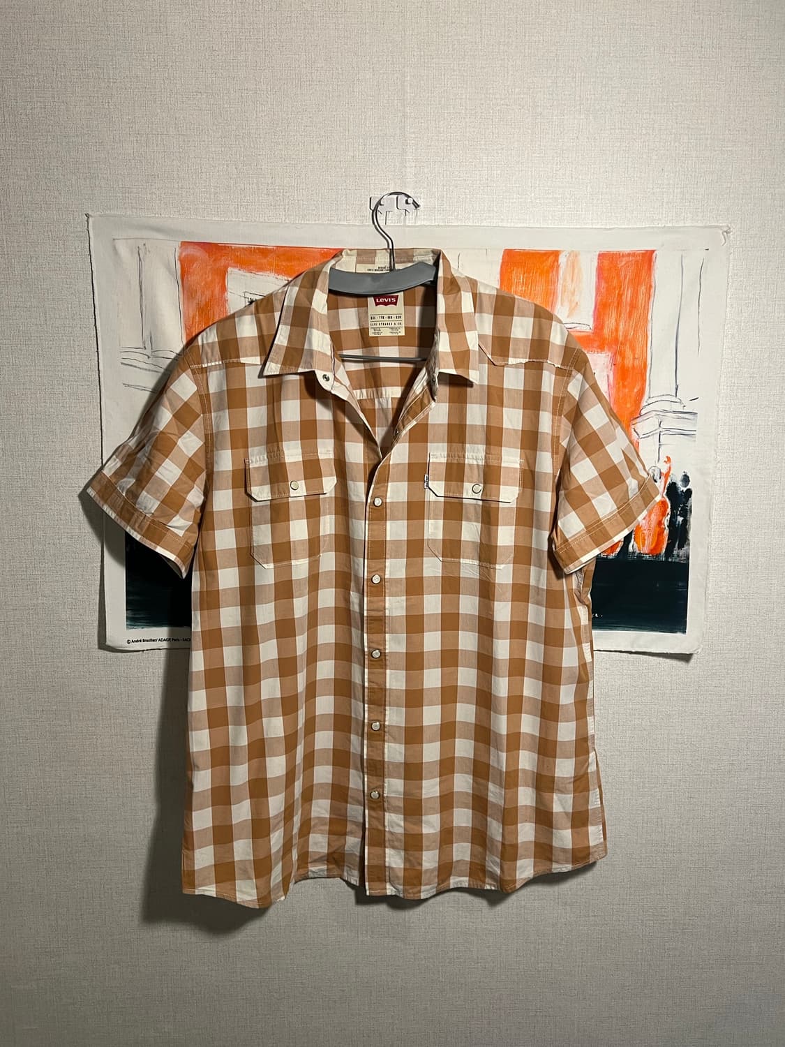 리바이스 반팔 체크셔츠 110사이즈  상품이미지2