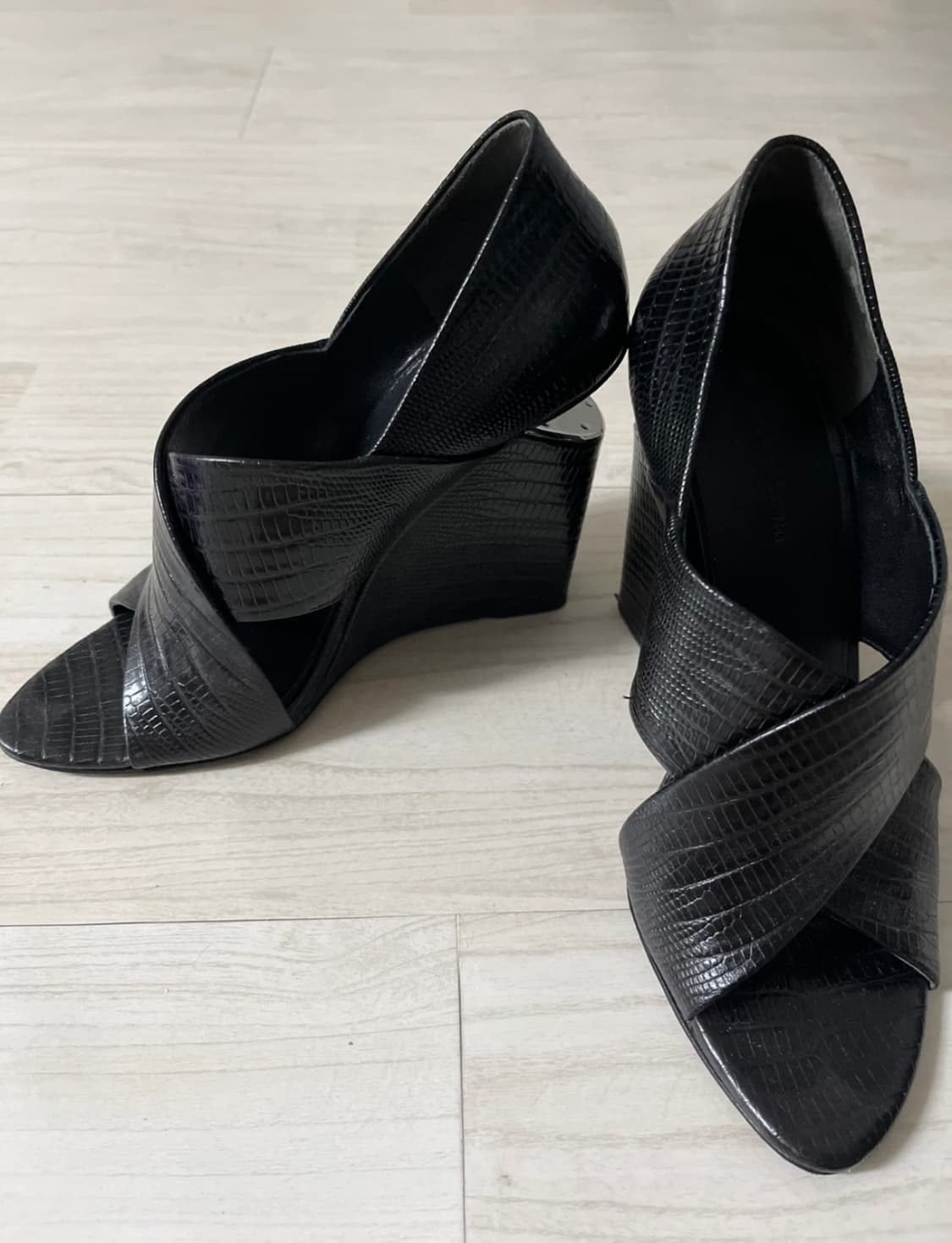 알렉산더왕 실버웨지힐 샌들 블랙 37 상품이미지3