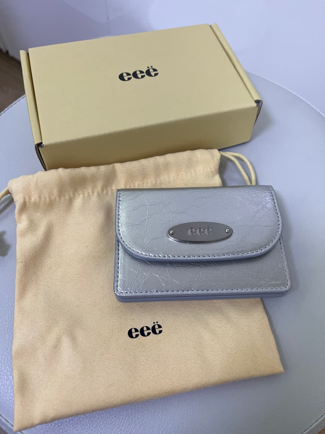 이이에 카드지갑 실버 새상품 상품이미지1