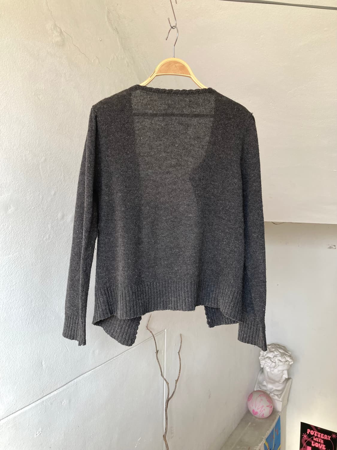 체리 그레이 니트 가디건 상품이미지5