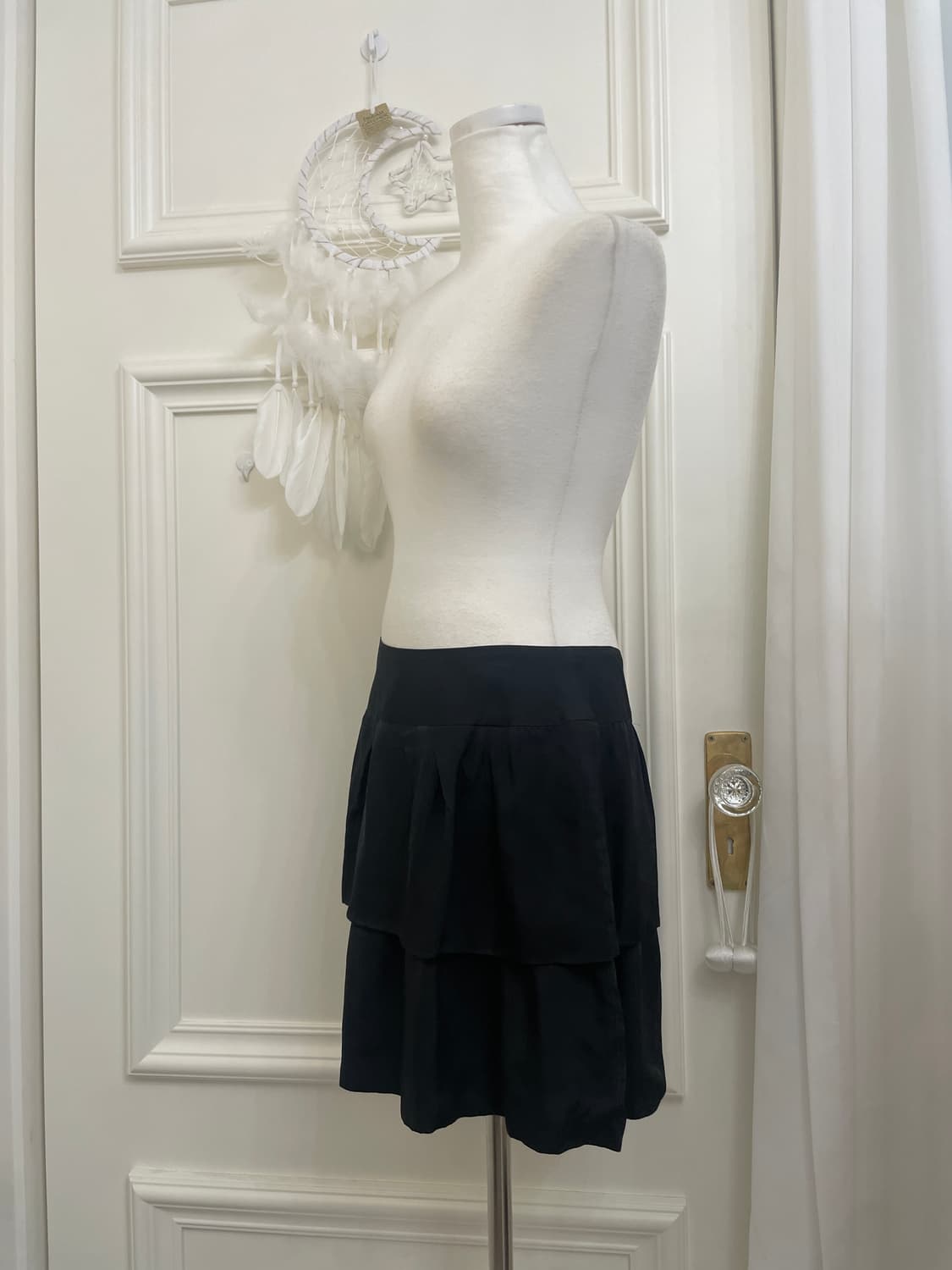 black layered mini skirt(size-M) 상품이미지2