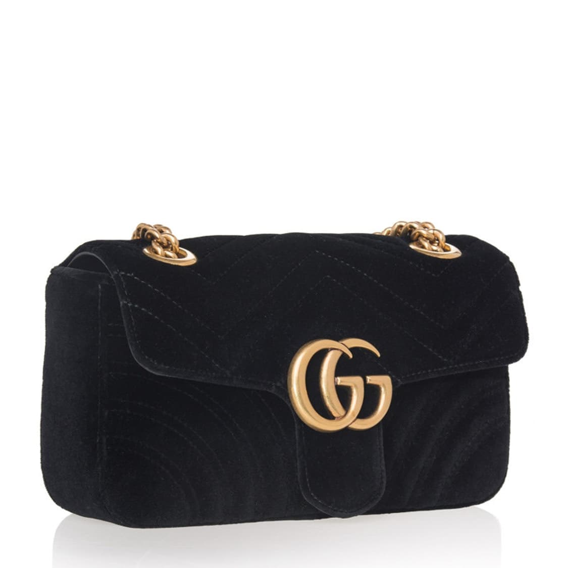 구찌 마몽 마틀라세 벨벳 숄더백 스몰 블랙 상품이미지1