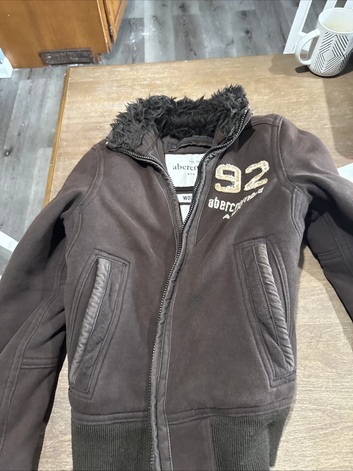 아베크롬비 앤 피치 울프죠 퍼 후드 집업 자켓 상품이미지1