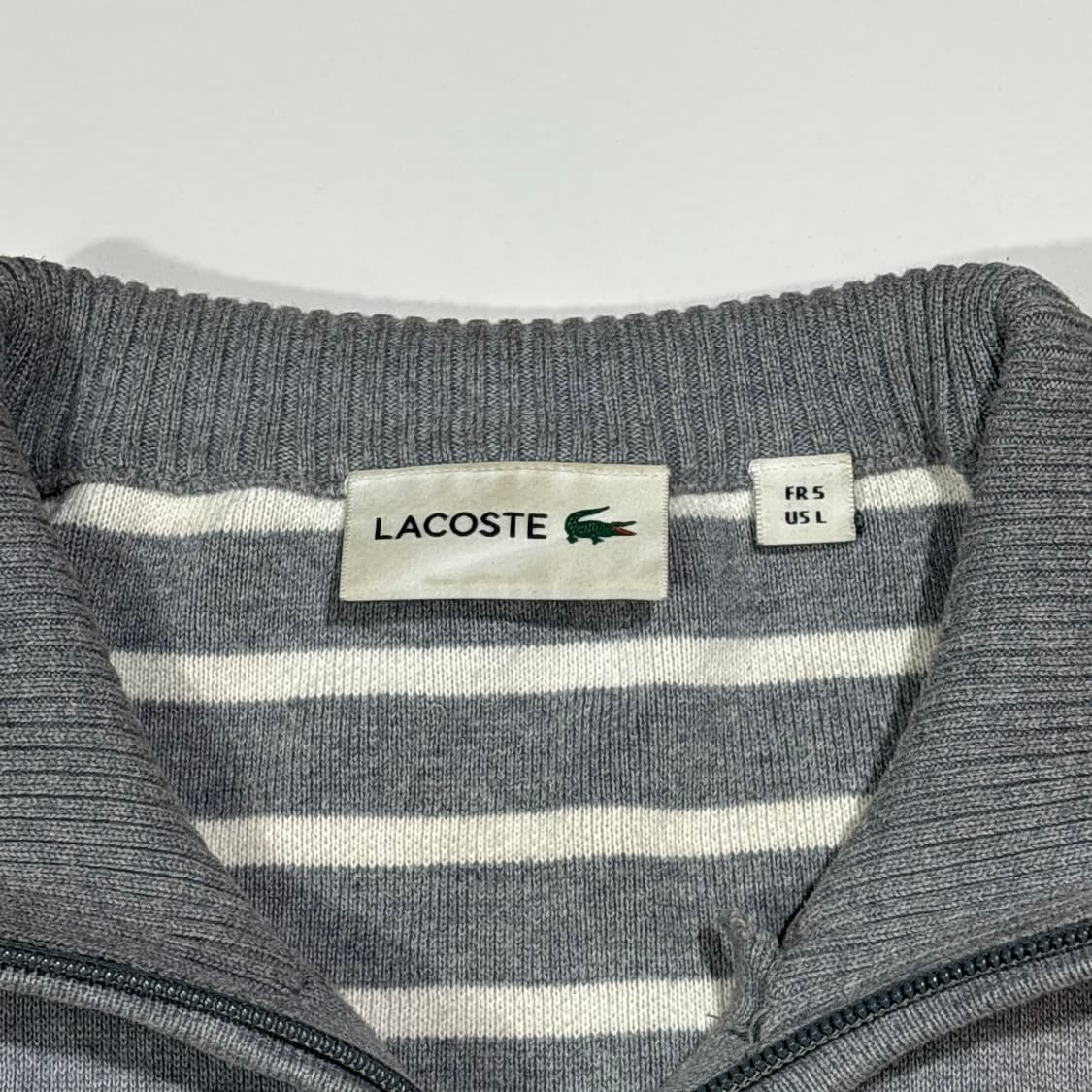 라코스테 그레이 집업 니트 가디건 상품이미지6
