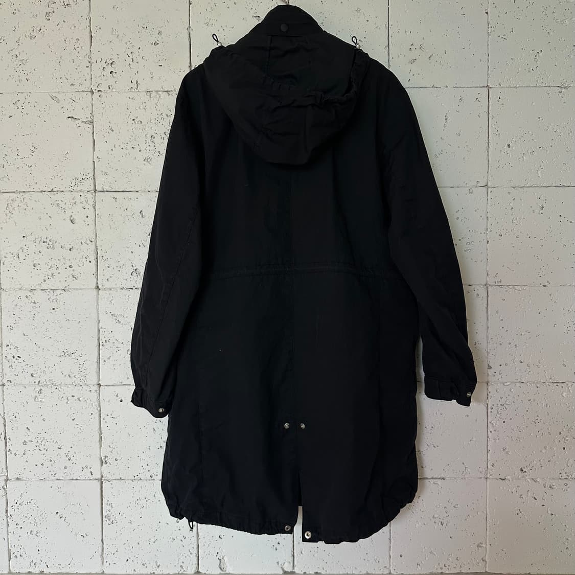 100 라코스테 피쉬테일 야상 블랙 상품이미지6