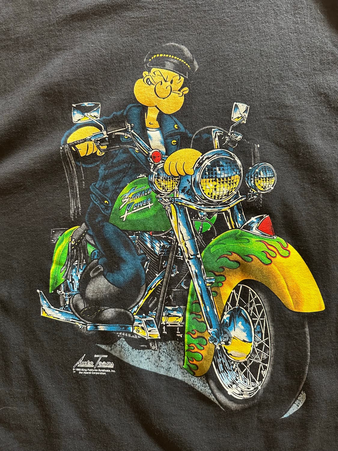 90s Popeye "Spinach Power" Chopper - 3XL 상품이미지2
