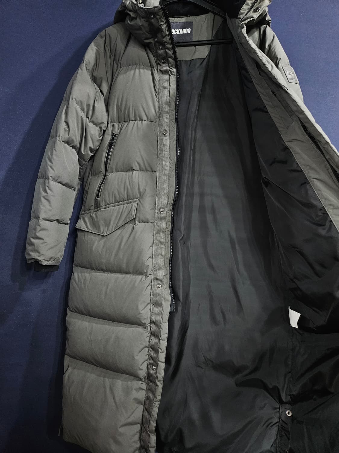 버커루 다크그레이 남성 105~110 구스다운 롱패딩  상품이미지8