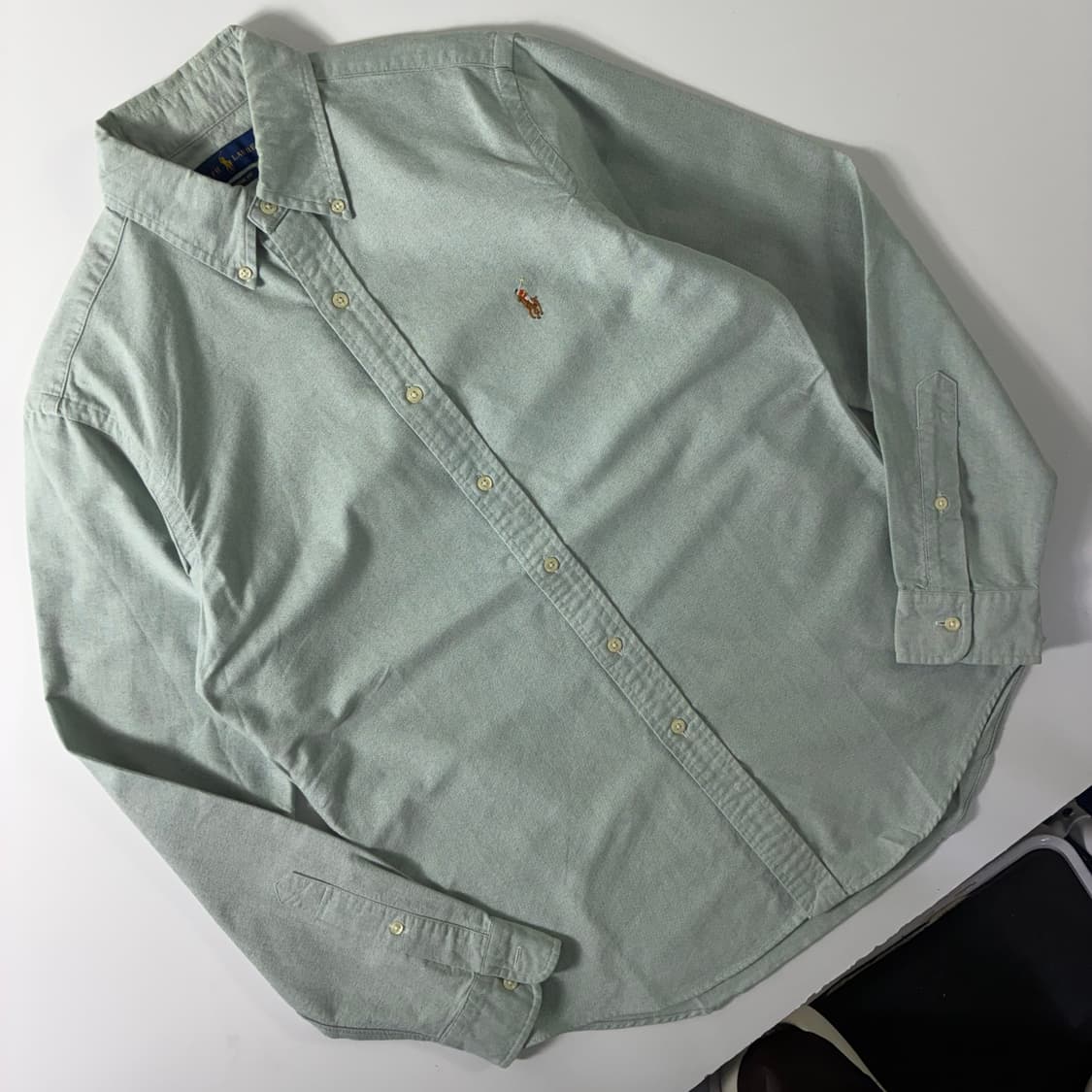 Polo  폴로 랄프로렌 자수 코튼 라이트 그린 옥스퍼드 셔츠 상품이미지2