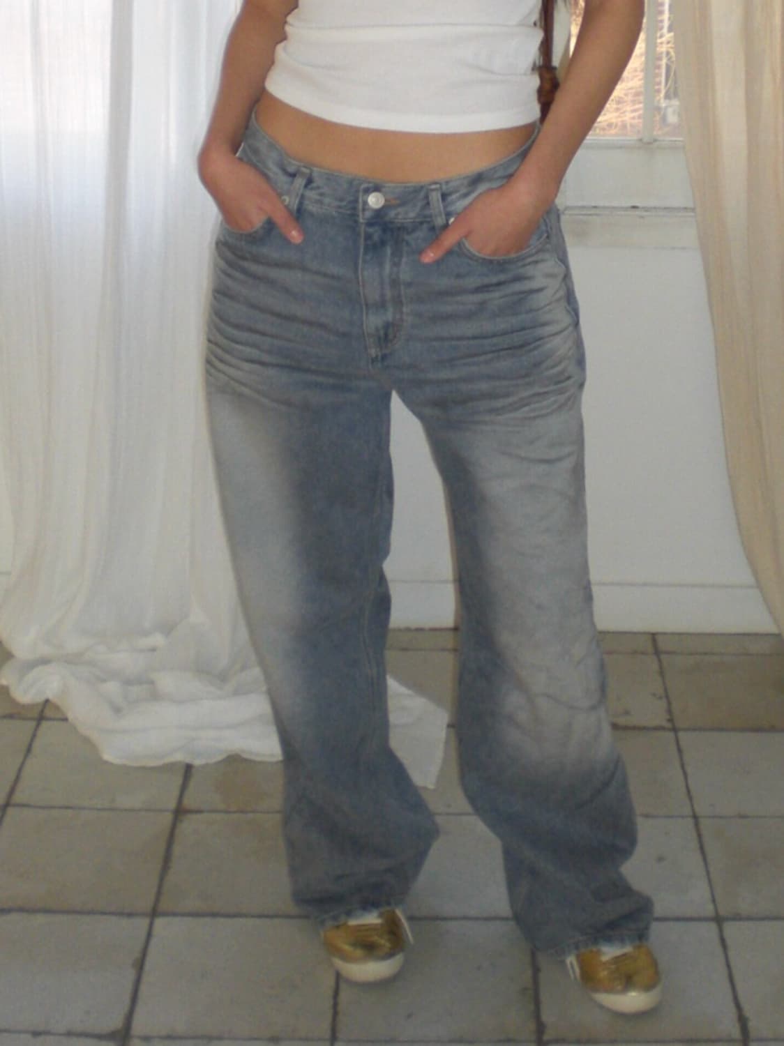 띵즈앤스터프 더티워싱데님 s사이즈 상품이미지1