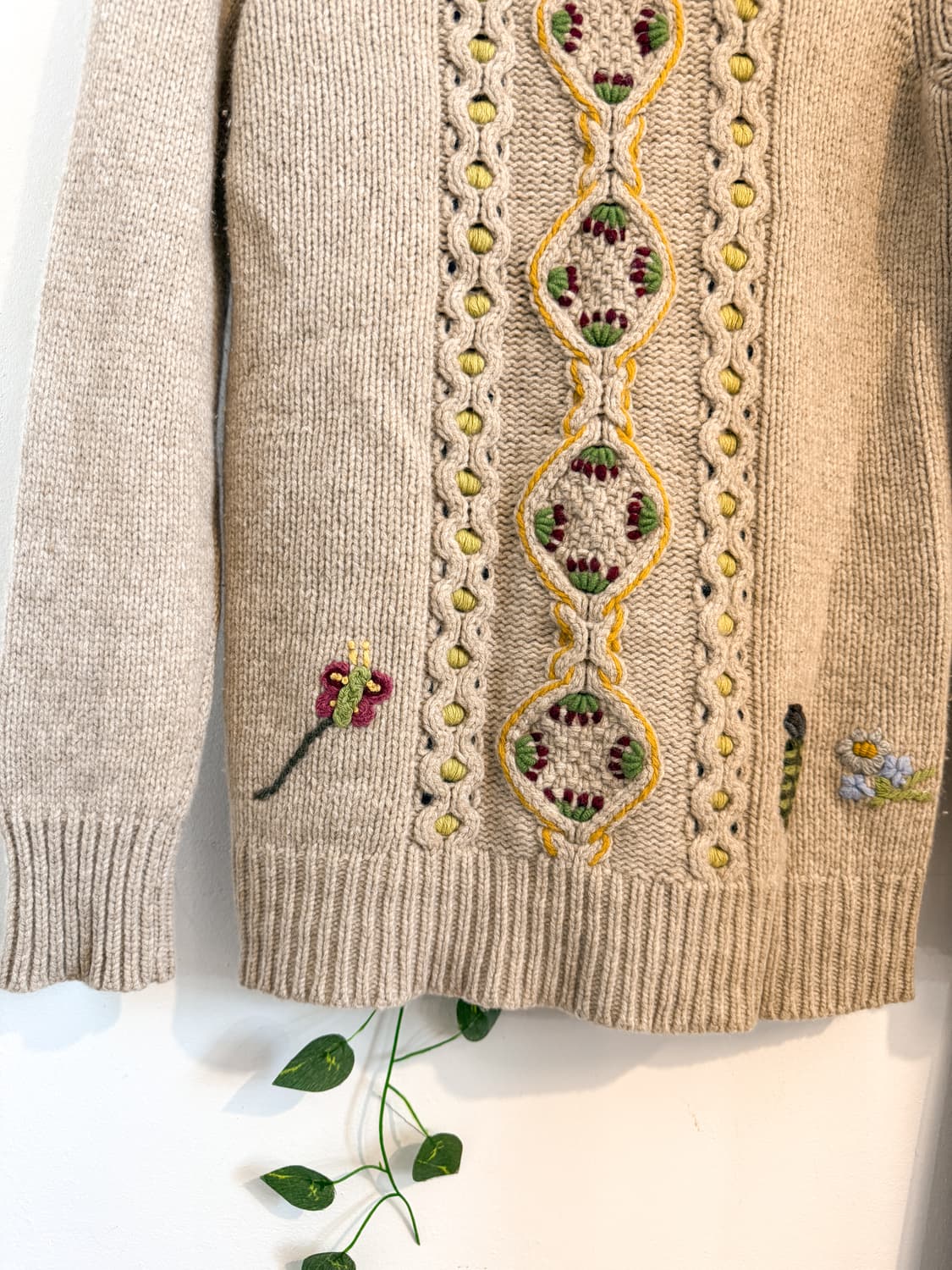 봄꽃 정원 자수 후드 가디건 상품이미지4