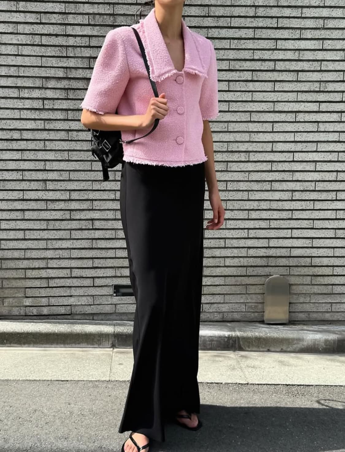 오르 오드리 트위드 자켓 - 핑크 상품이미지2