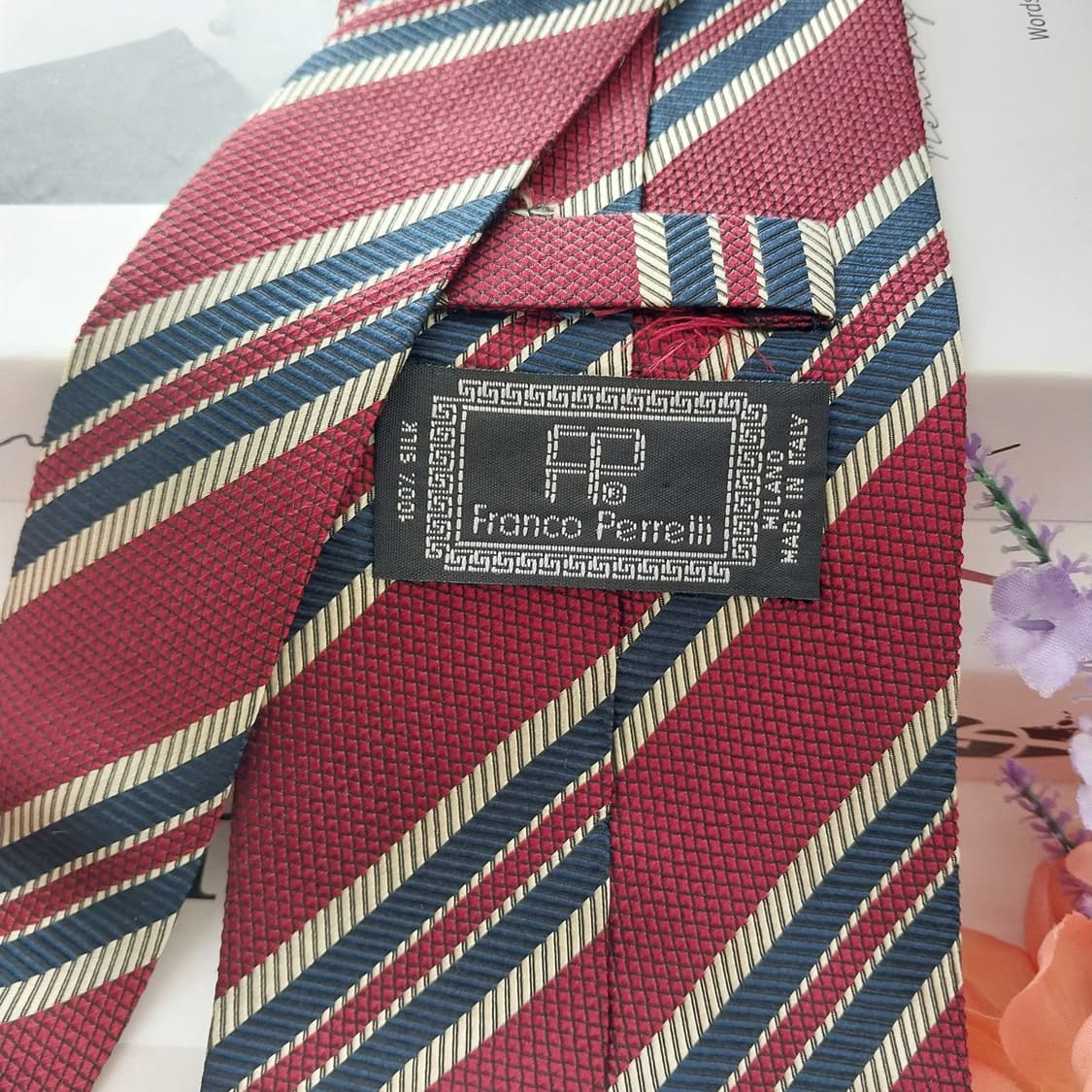 프랑코 페렐리 실크 스트라이프 넥타이 9.5cm A+등급 K1284
 상품이미지5