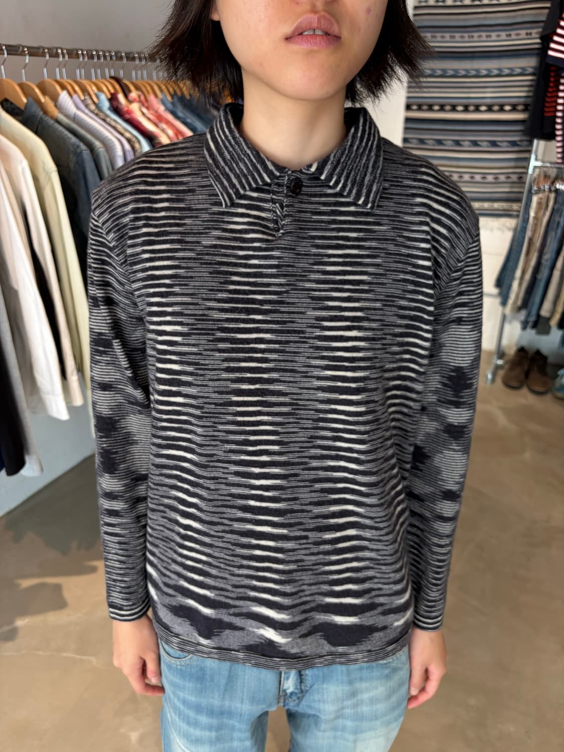 MISSONI 모노톤 보더 카라 롱슬리브 S 상품이미지3