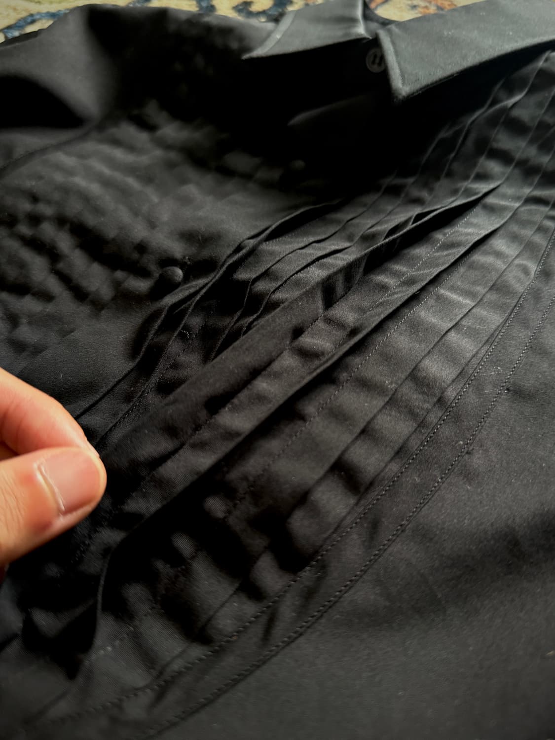 Lad Musician pleated bib shirt 상품이미지5