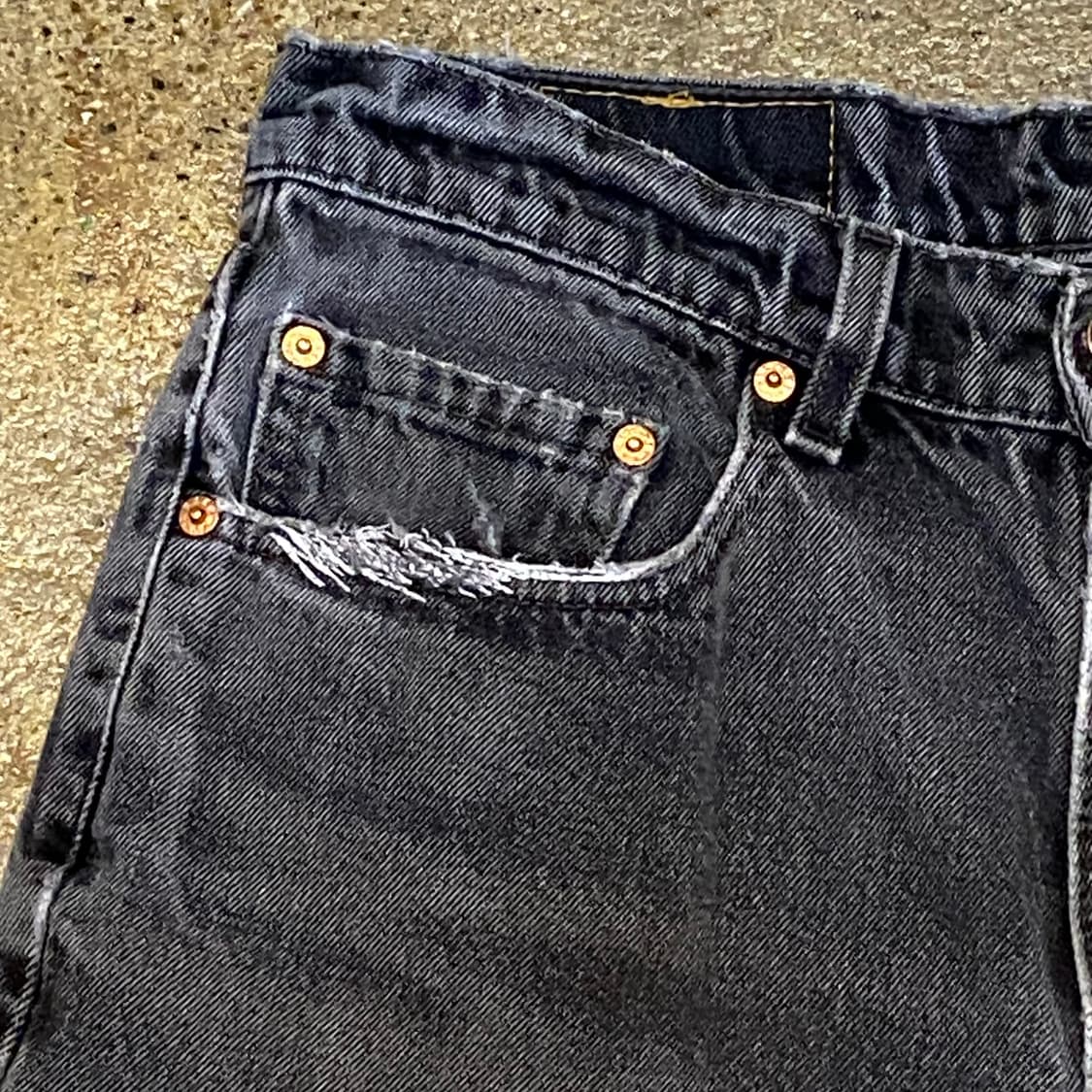 레어 90s Made in USA 빈티지 리바이스 550 블랙진 청바지 상품이미지3
