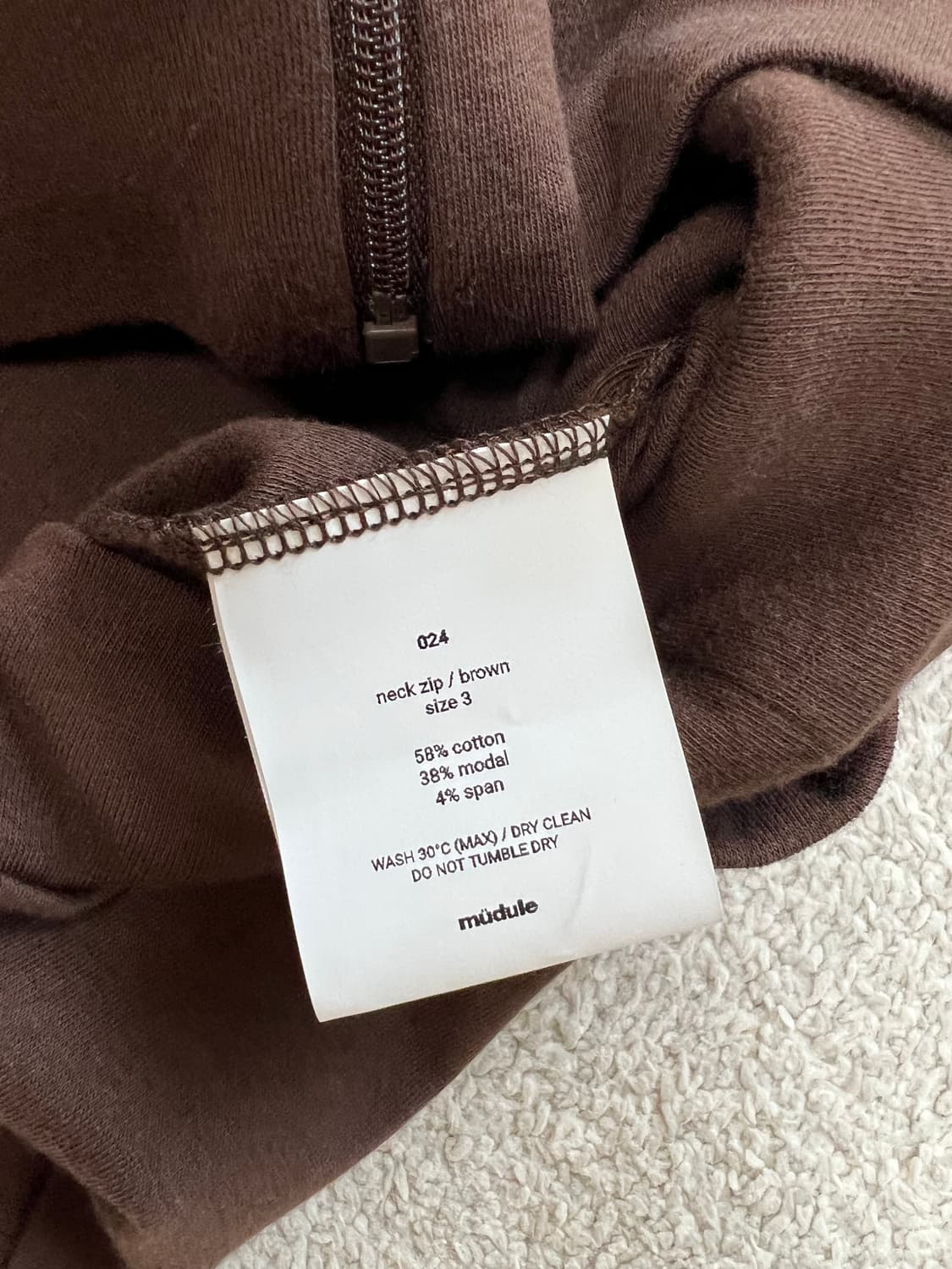 머듈 넥집업 브라운 3사이즈 상품이미지3