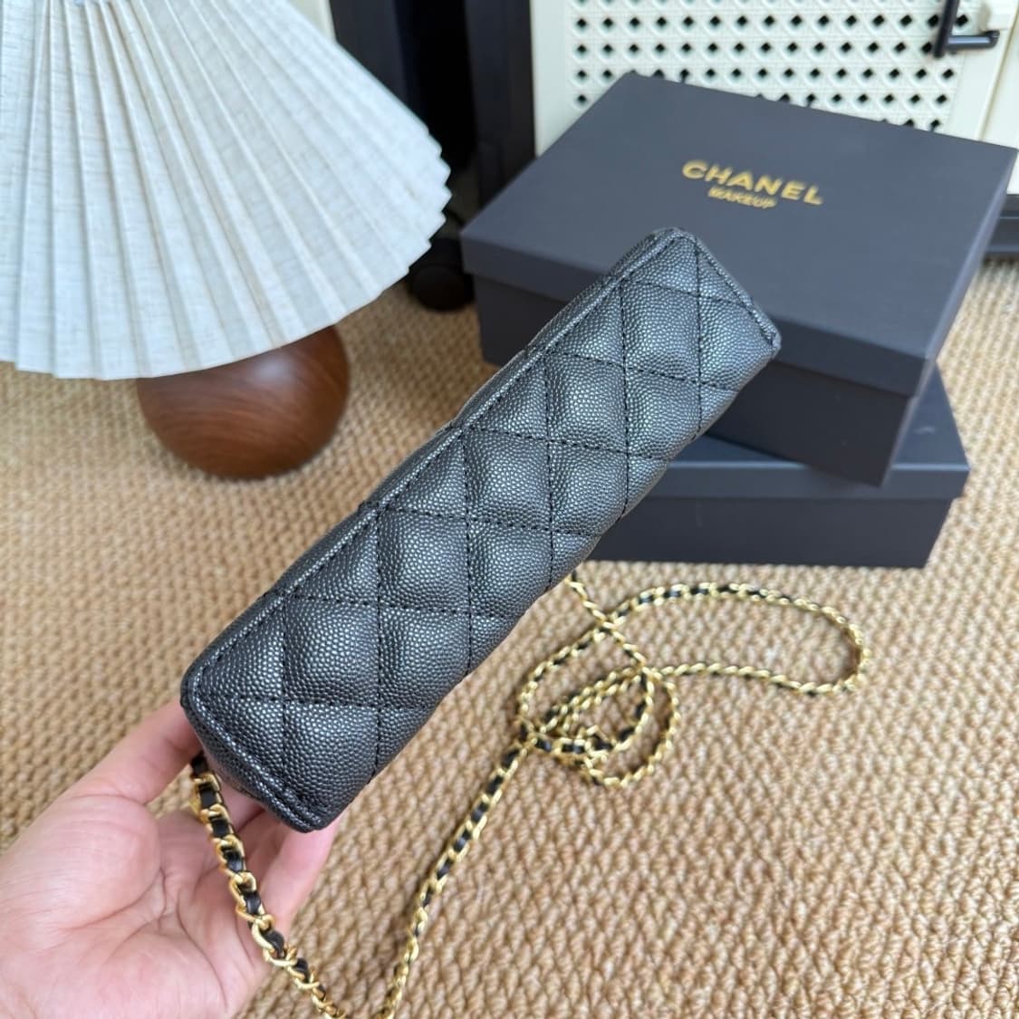 26신상 샤넬VIP 블랙 캐비어 롱 베니티 토드 체인숄더백 상품이미지6