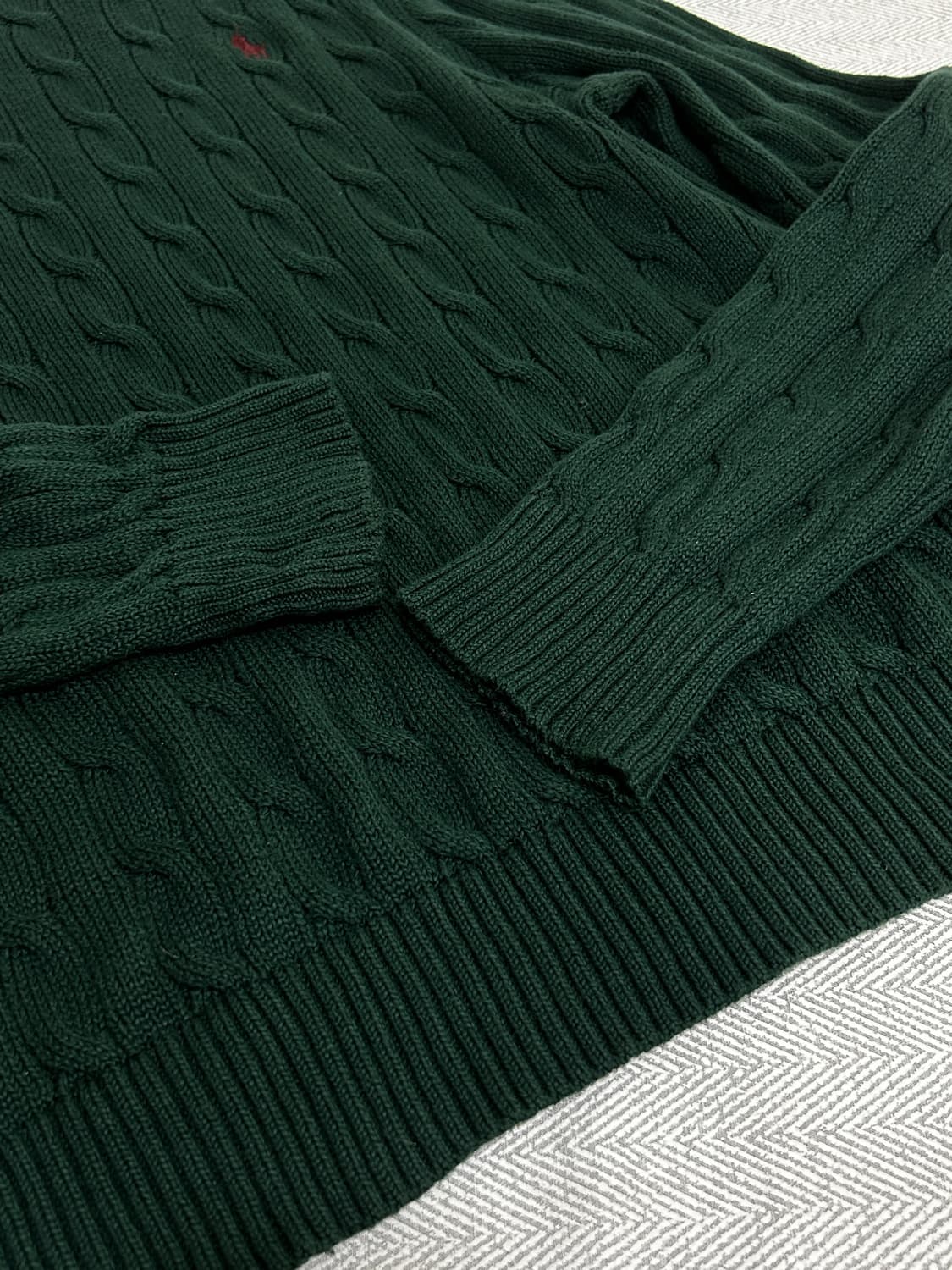 폴로 랄프로렌 케이블 니트 그린 남성 XL 105 상품이미지9