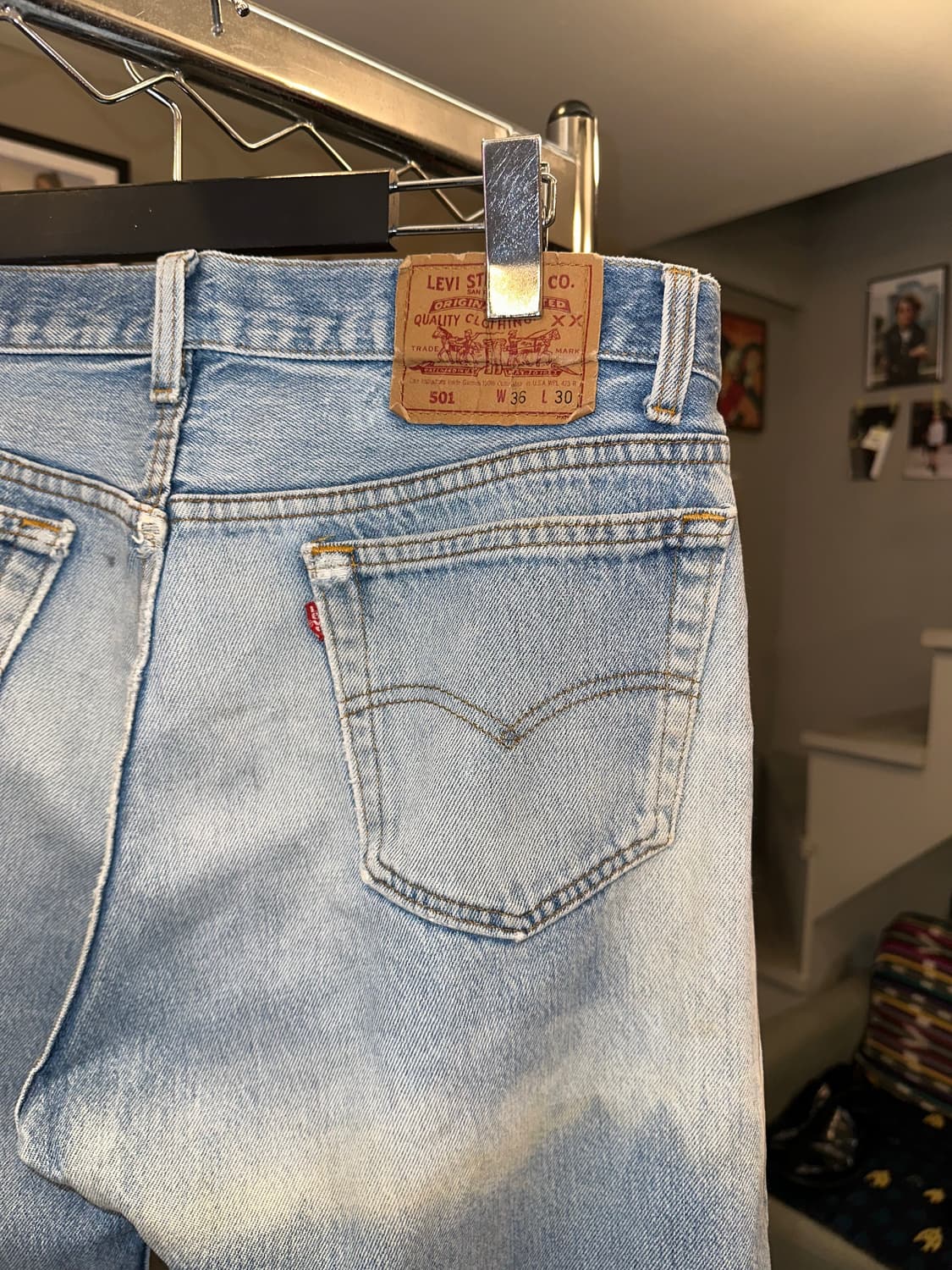 90’s Levi’s 501 532 denim washed pants  상품이미지9
