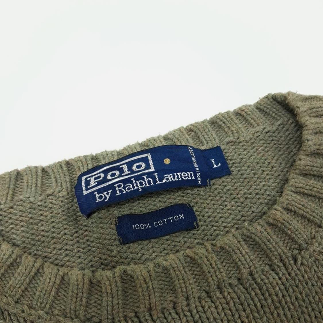 (CS796)L 폴로 올리브그린 라운드 니트 스웨터knit 상품이미지4