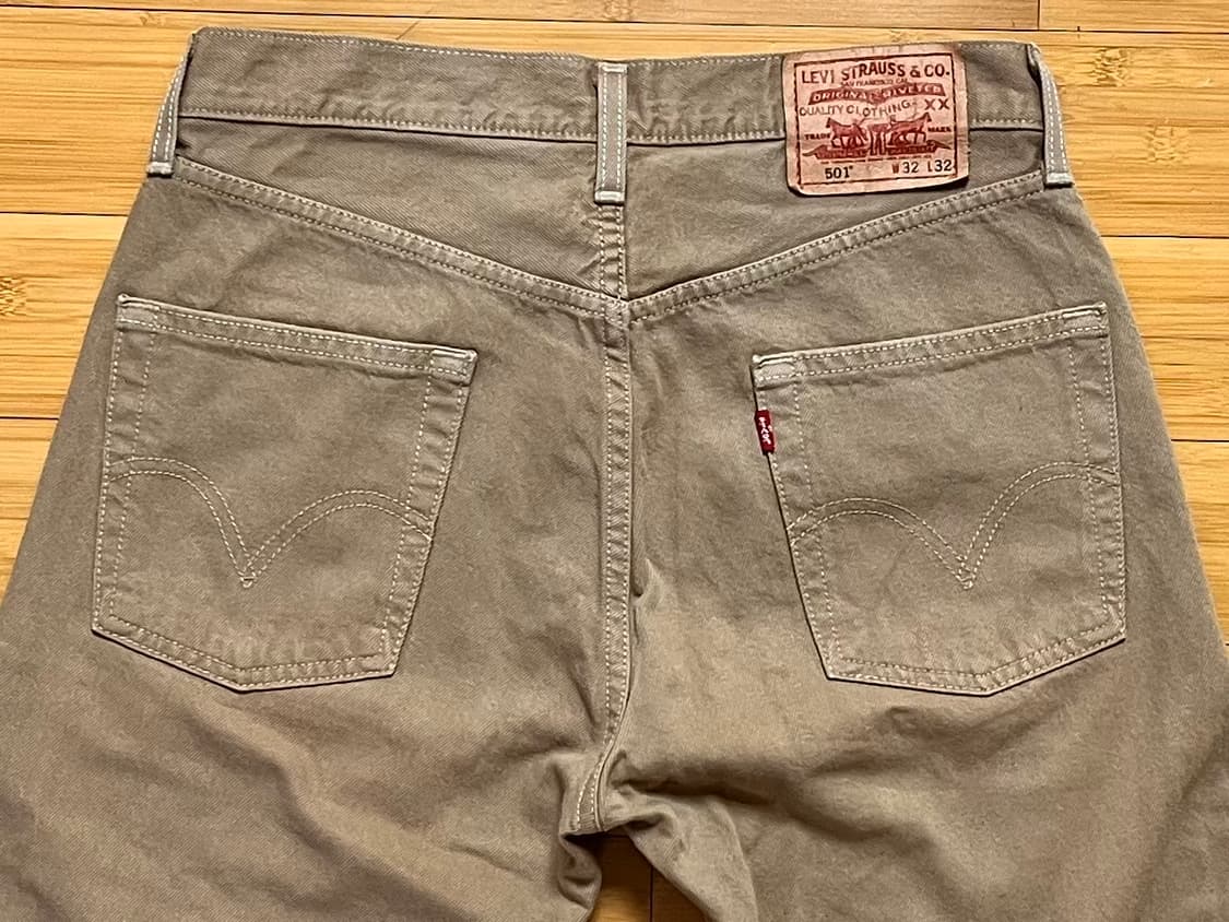 리바이스 501 베이지 데님팬츠 W32 L32 상품이미지4