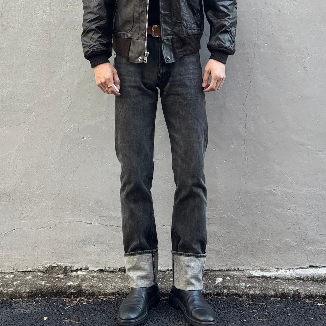 일본 인디언 모터사이클 셀비지 데님 팬츠 상품이미지2