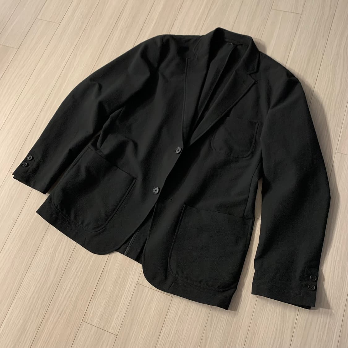 무인양품 시어서커 블랙셋업 L 상품이미지2