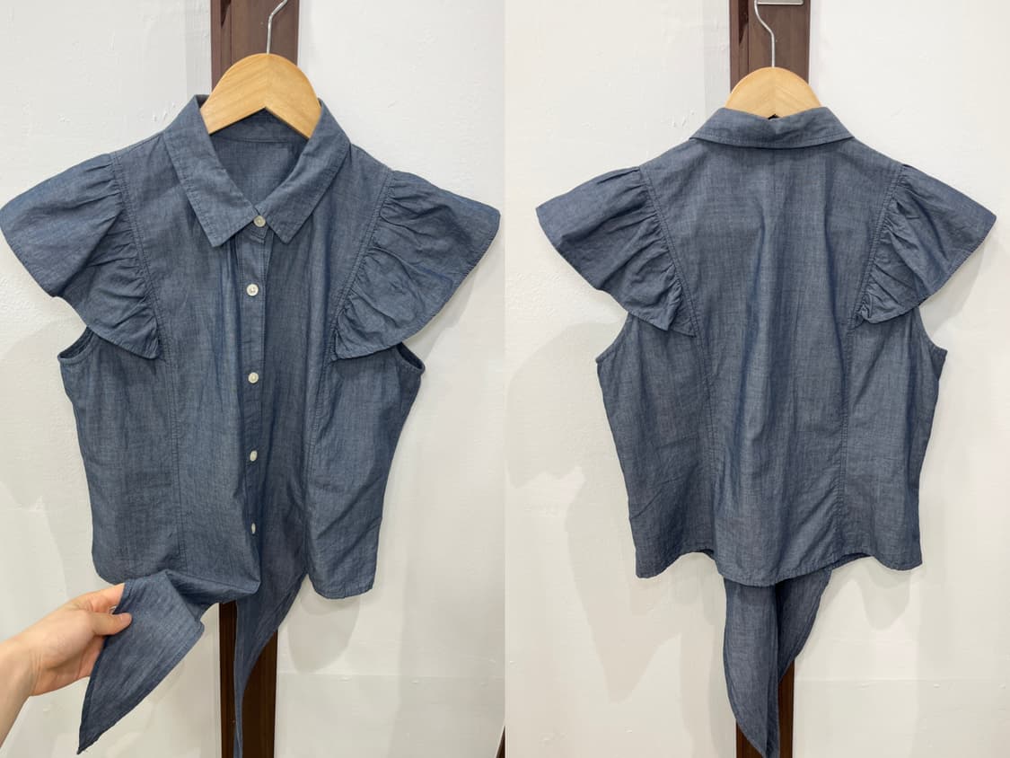 denim summer blouse 상품이미지7