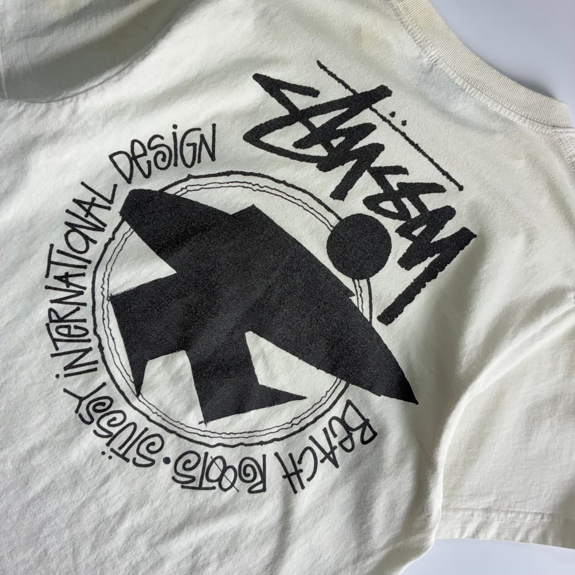 Stussy  스투시 비치 루트 화이트 반팔 티셔츠  상품이미지3