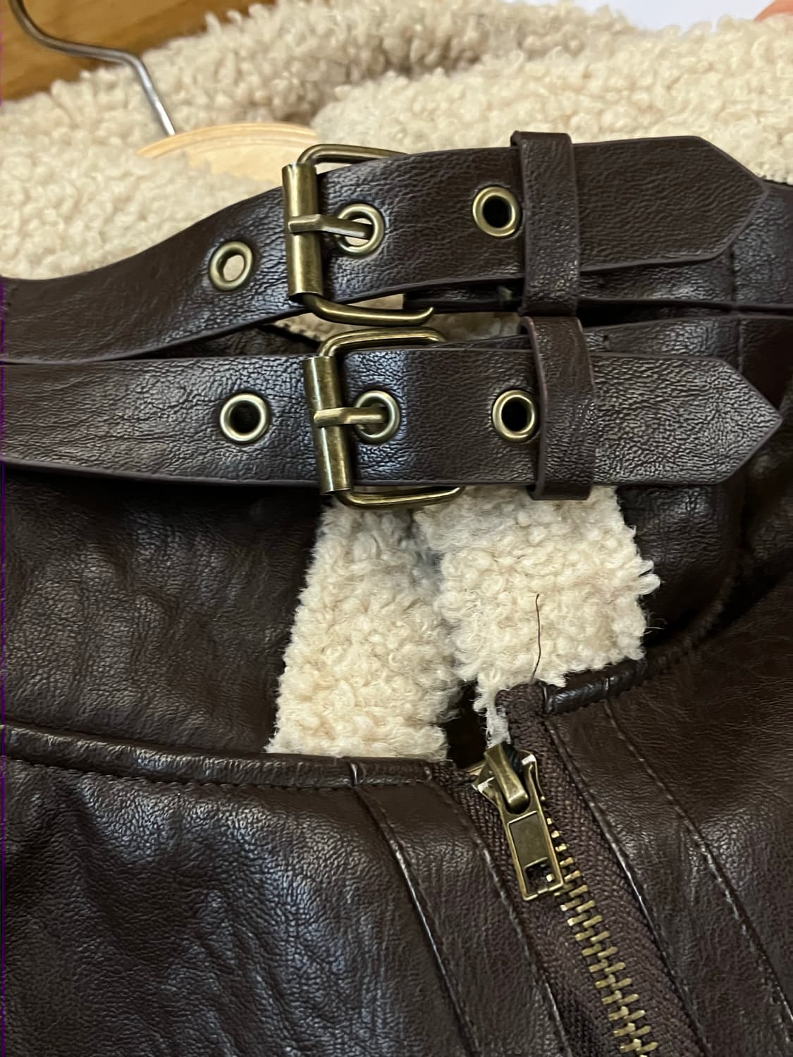 빈티지 레더 무스탕 딥브라운 #csz3098  상품이미지4