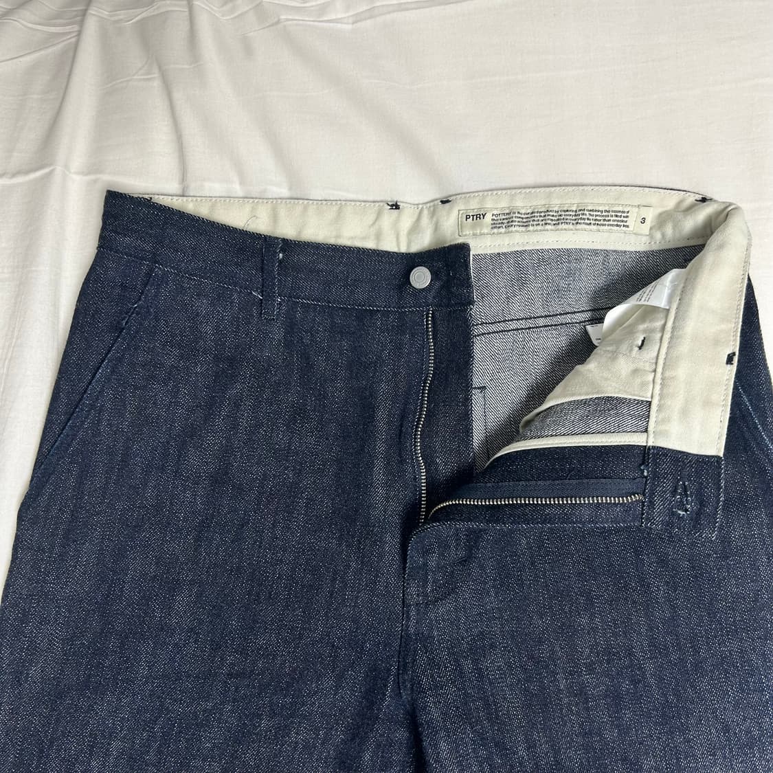 [3] 포터리 논워시드 셀비지 와이드 데님 상품이미지1