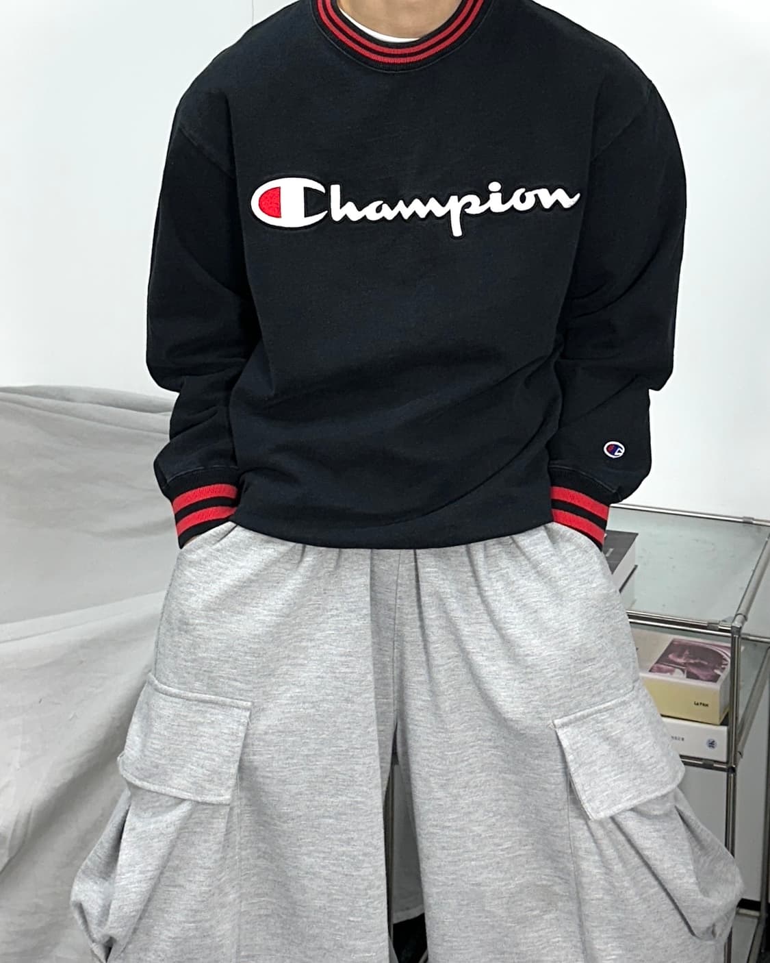 챔피온 제펜 빅로고 어센틱 맨투맨 M 상품이미지1