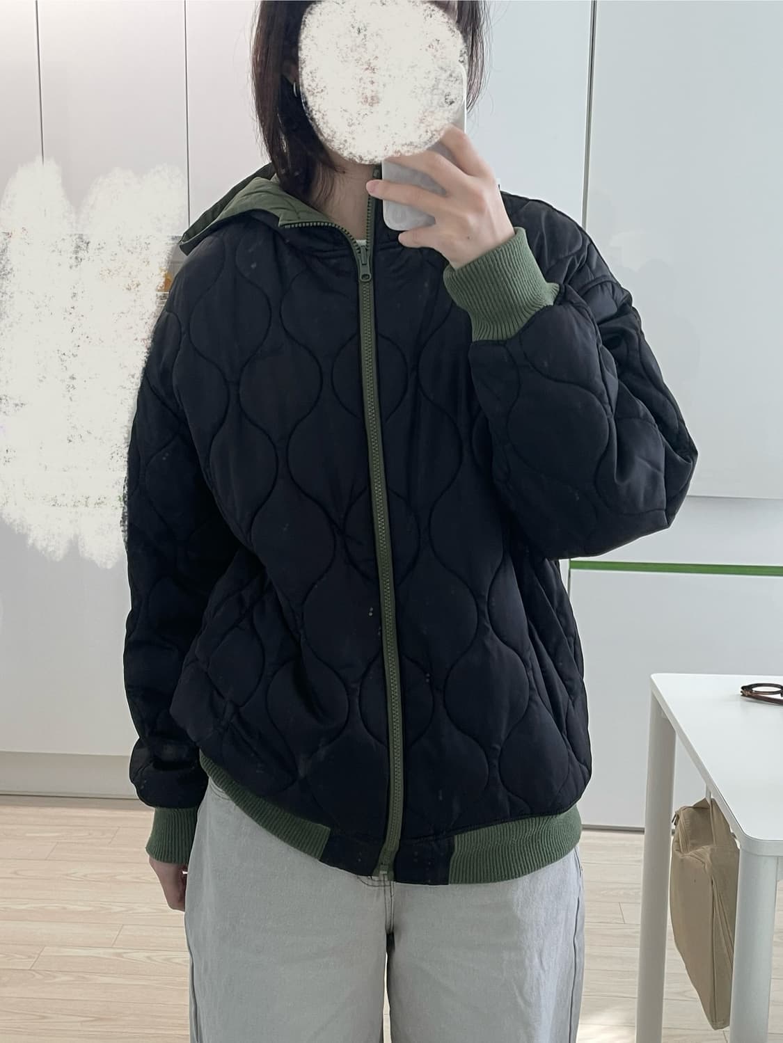 x-girl 리버시블 후드 숏패딩 상품이미지4