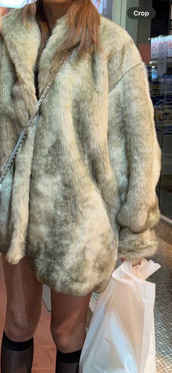 폭스 퍼 털 코트 상품이미지4