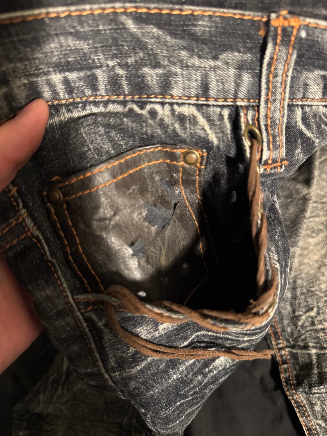 UGAJIN 플레어핏 워싱 데님 팬츠 상품이미지4