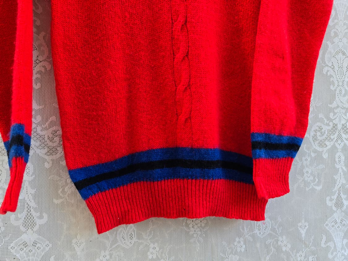 80s 라코스테 셔틀랜드 울 니트 (made in italy) 상품이미지4