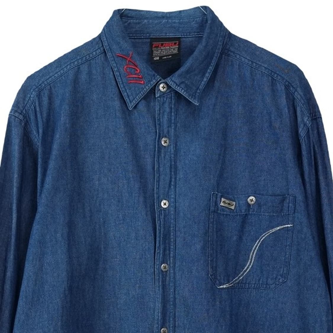 [푸부] 올드스쿨 빈티지 오버핏 데님 셔츠 M20024 상품이미지4