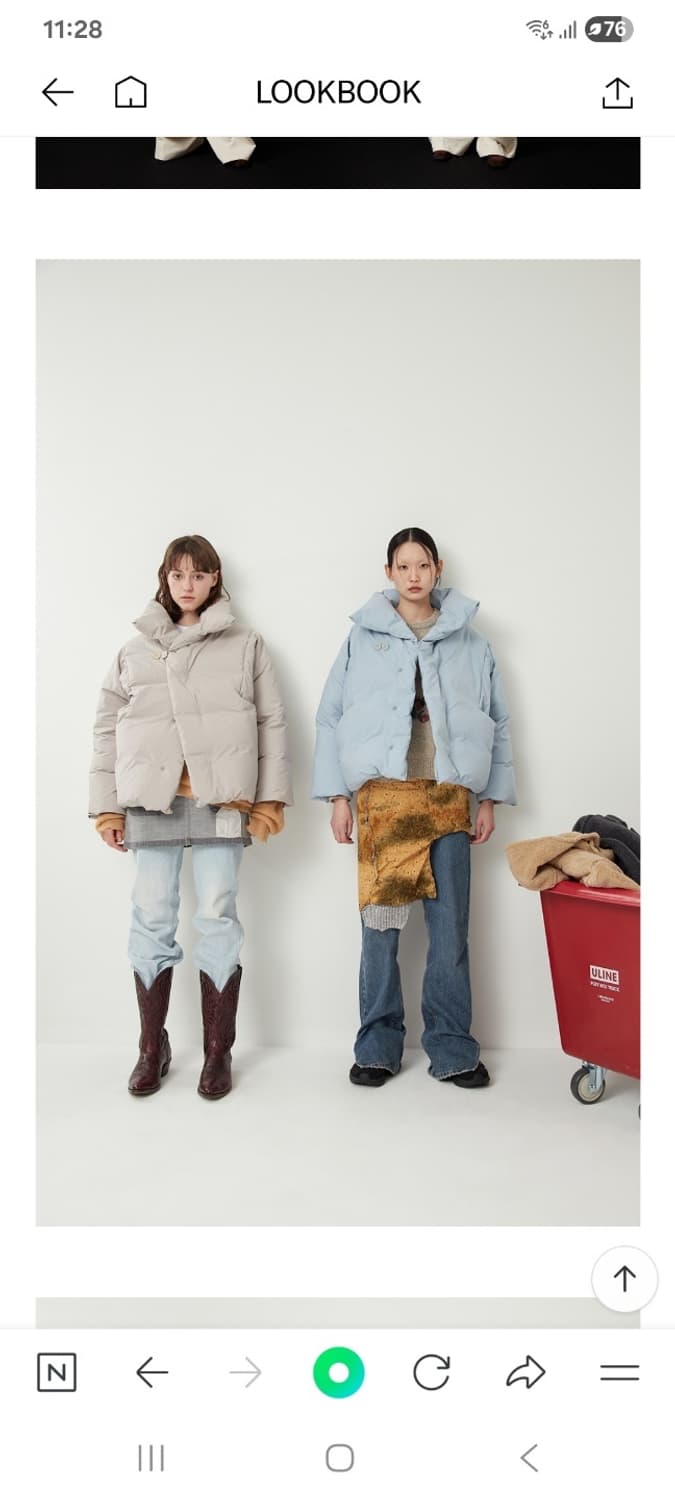 레어뷰 RAREWIEW 덕다운 루즈박시핏 패딩 77.66 상품이미지1