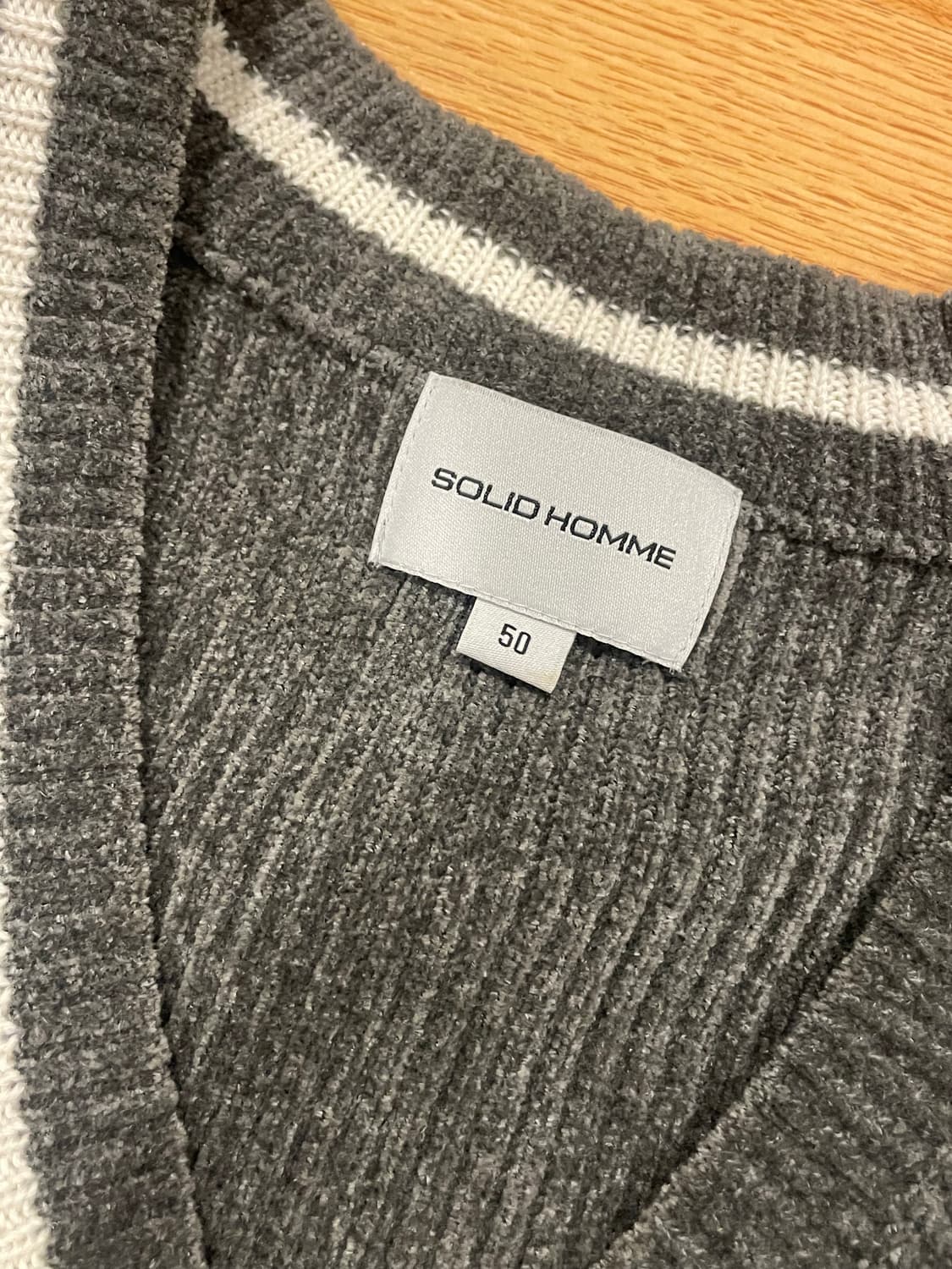 [50] 솔리드 옴므 골지 니트 상품이미지3