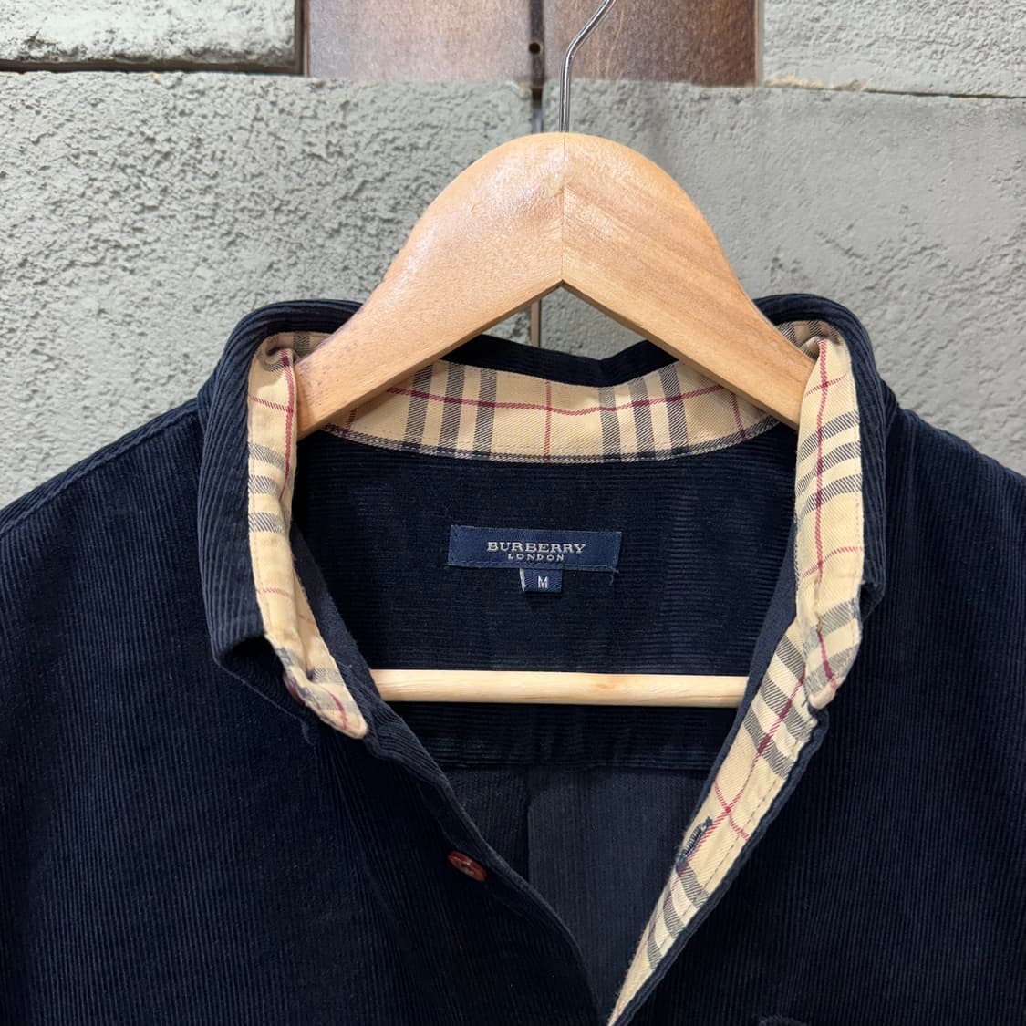 버버리 런던 네이비 코듀로이 셔츠 (M)   상품이미지6