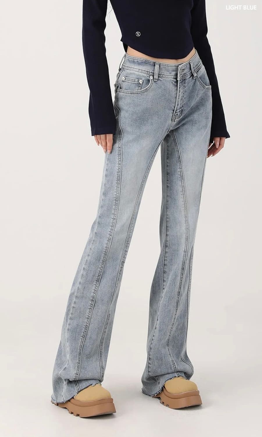 어반드레스 워싱 부츠컷 청바지 연청 상품이미지1